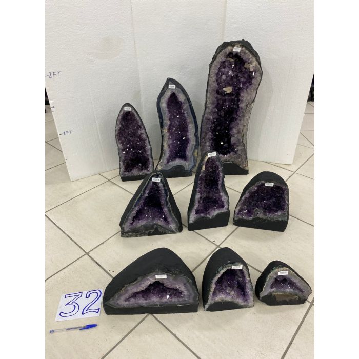 Amethyst Cathedral Crate No.32, 148.3kg (9pcs) NFD (PRE-ORDER)