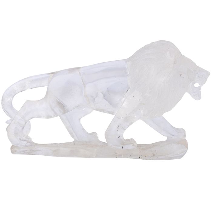 Crystal Lion Carving with base (5x1.75x3.5") (1pc) NETT