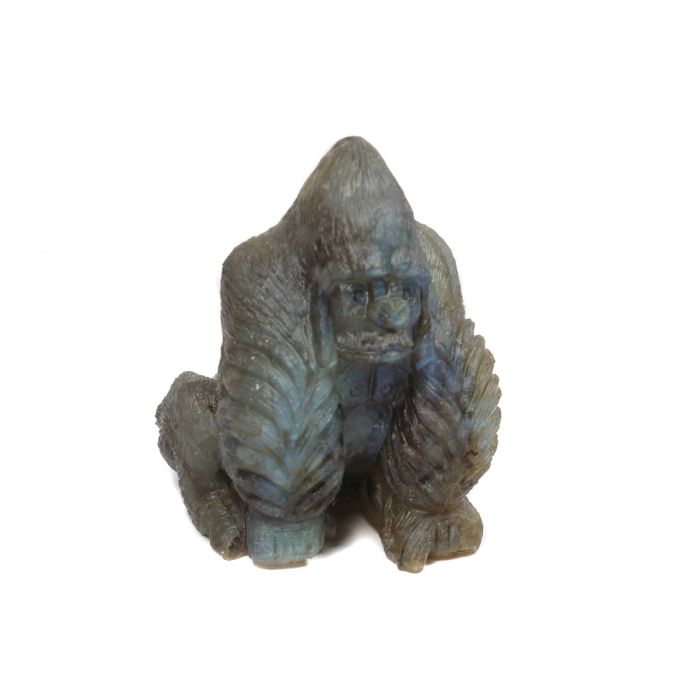 Labradorite Gorilla Carving 3" (1 Piece) SPECIAL
