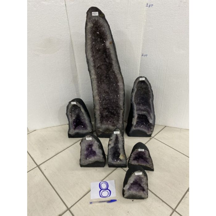 Amethyst Cathedral Crate No 8, 108kg (7pcs) NFD  (PRE-ORDER)
