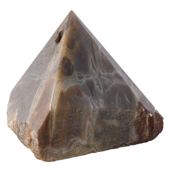 Petrified Wood Polished Point Incense Holder, India (1pc) NETT