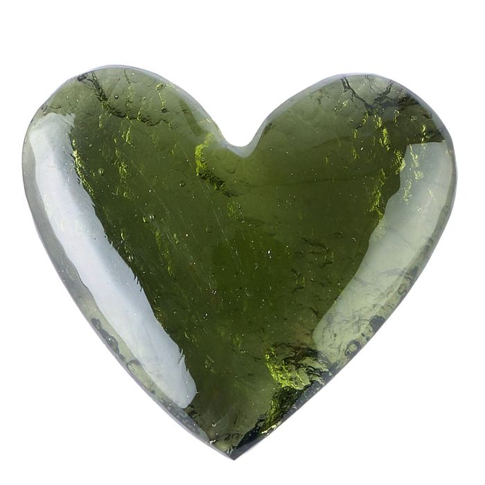 Moldavite Heart Carving 1.73g (1pc)