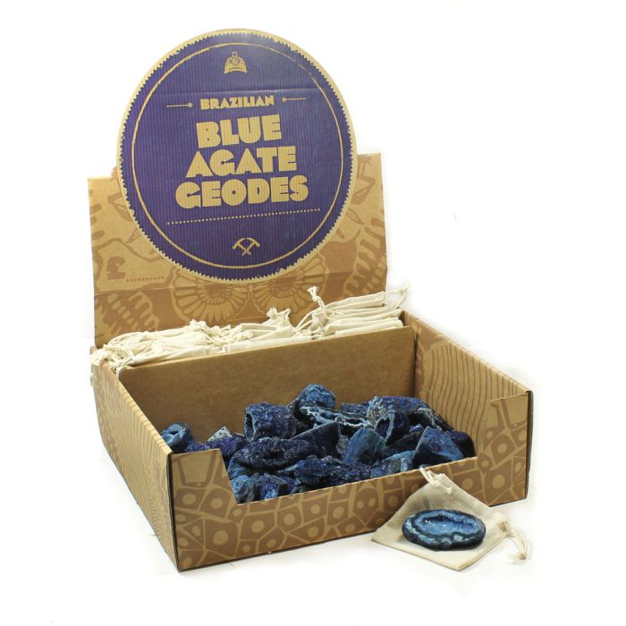 Mining Mike's Blue Agate Geode Retail Box (50 Piece) NETT