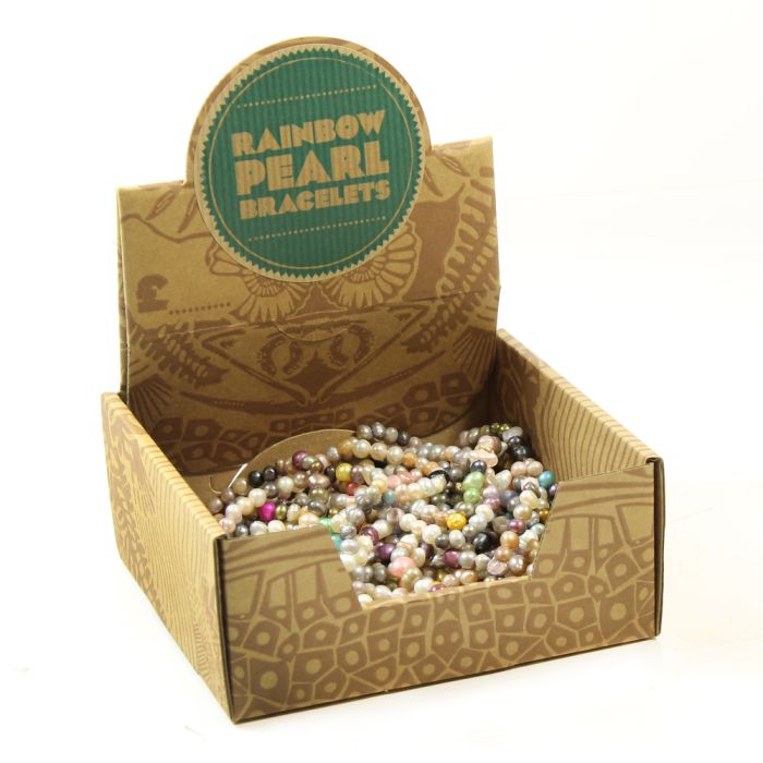 Rainbow Pearl Bracelets Retail Box (30pcs) NETT