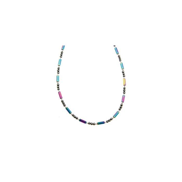 Magnetic Coloured Hematine Bead & Tube Necklace (1pc) (Was £9 Now £4.50) NETT
