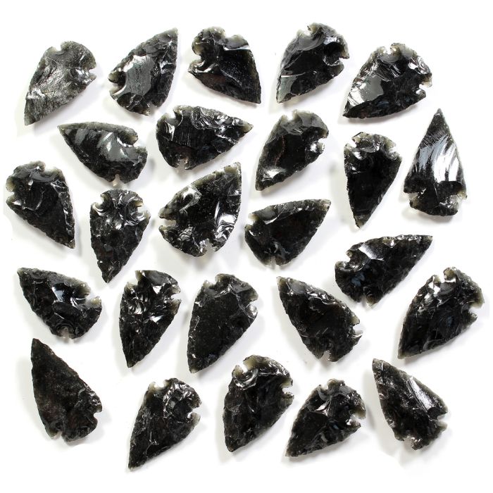 Obsidian Arrowhead 0-1" (25pcs) NETT