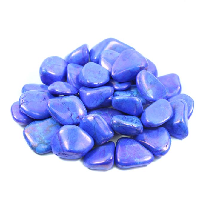 Howlite Dark Blue (dyed) (South African Shape) 20-30mm Medium Tumblestone (250g) NETT