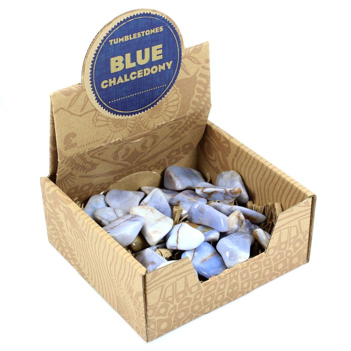 Blue Chalcedony Tumblestone Retail Box (25pcs) NETT