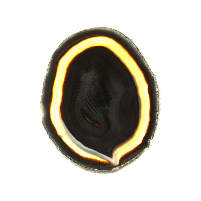 A6 Agate Slice Black (5" to 5.5") (1 Piece) 