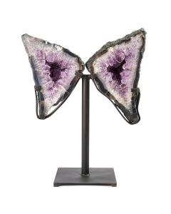Amethyst Butterfly with Metal Base, (No.20) 12.8kg (1pc) 