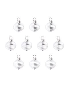 Spiral Pendant Cages Medium, Silver Plated (10pcs) 
