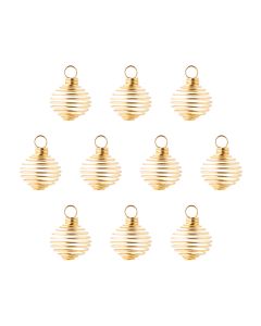 Spiral Pendant Cages Medium, Gold Plated (10pcs) NETT