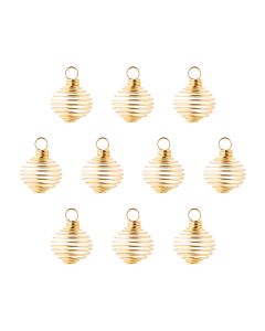 Spiral Pendant Cages Medium, Gold Plated (10pcs) NETT