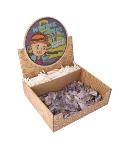 Mining Mike's Indian Amethyst Cluster Retail Box (50pcs) NETT