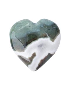 Green Sardonyx Puff Heart 25-30mm (1pc) NFD
