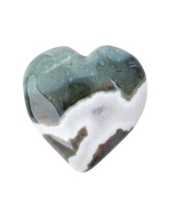 Green Sardonyx Puff Heart 25-30mm (1pc) NETT