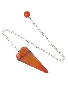 Carnelian Small Pendulum with Chain, India (1pc) NETT