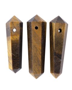 Tigers Eye DT Points with Hole, India (3pcs) NETT
