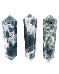 Tree Agate DT Point with Hole, India (3pcs) NETT