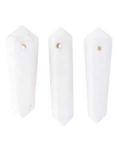 Scolecite DT Points with Hole, India (3pcs) NETT