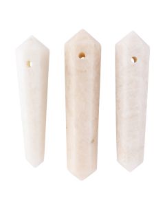 Pink Moonstone DT Point with Hole (3pcs) NFD