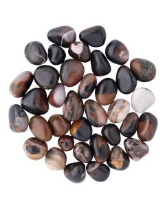 Sardonyx Tumblestone 10-20mm, India (250g) Small NETT