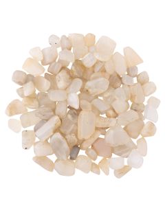 White Moonstone Tumblestone Chips approx. 8-15mm, India (100g) NETT