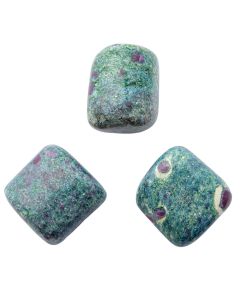 Ruby in Fuchsite 1st Grade Medium Tumblestone 20-30mm, India (100g) NETT