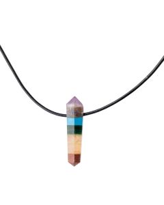 Chakra Point Pendant on 22cm Thong (5cm Extender) India (1pc) 