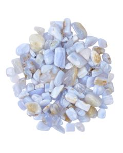 Blue Chalcedony Tumbled Chips 5-8mm, China (100g) NETT