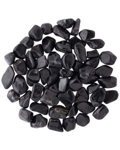 Black Tourmaline Small Tumblestone 15-25mm, Brazil (250g) NETT