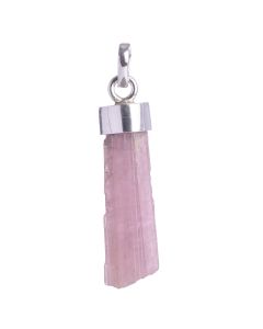 Pink Tourmaline Rough Point 925 Sterling Silver Pendant, Brazil (1pc) NETT