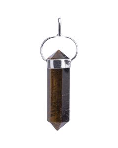 Tiger Eye Double Terminated 925 Sterling Silver Pendant, Brazil (1pc) NETT