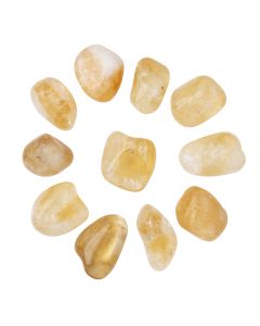 Citrine Heat Treated XQual Med Tumble 20-30mm, Brazil (100g) NFD