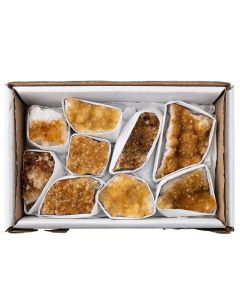 Citrine Heat Treated Druze 1st grade, Brazil (By the flat, approx. 5-16pcs) NETT