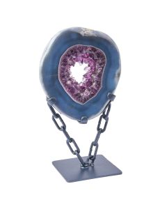 Polished Amethyst Agate with Chain Base, 1.12kg (1pc) NFD