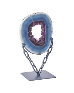 Polished Amethyst Agate with Chain Base, 1.38kg (1pc) NFD