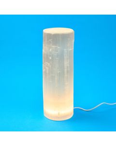 Flat Top Selenite Lamp 25cm with USB LED (1pc) NETT