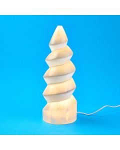 Spiral Selenite Lamp 25cm with USB LED (1pc) NETT