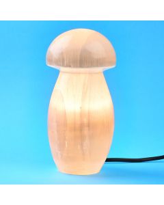 Selenite Mushroom Lamp 20cm, including UK electrics, (1pc)