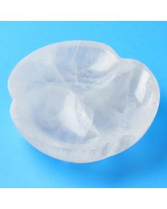 Selenite Triple Bowl 15cm (1pc)