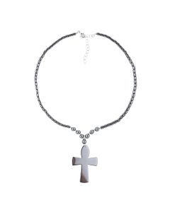Hematine Cross Necklace 18" Design 1 (1pc) NETT