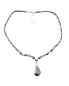 Hematine Teardrop Necklace 18" Design 14 (1pc) NETT