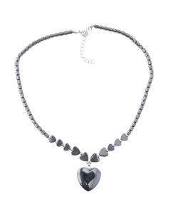 Hematine Hearts Necklace 18" Design 23 (1pc) NETT