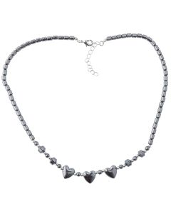 Hematine Hearts Necklace 18" Design 28 (1pc) NETT