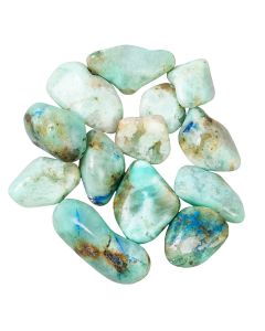 Azurite with  Green Moonstone Tumblestone (by the gram)