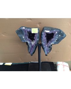 Amethyst Butterfly with Metal Base (No.25), 14.9kg (1pc) - PREORDER