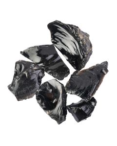 Rough Black Obsidian, Mexico (Bulk Unsized) (By the KG) NETT