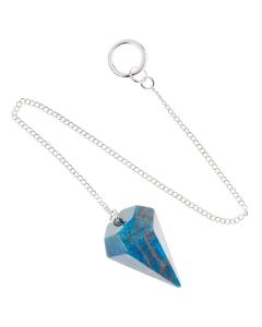 Blue Apatite Pendulum, 25mm x 40mm (1pc)