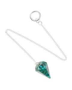 Chrysocolla Pendulum, 18/20mm x 25/35mm (1pc)